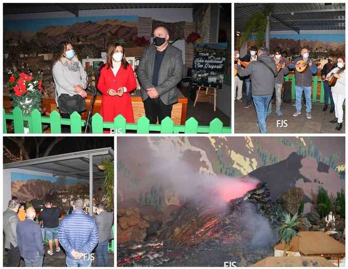 Collage de fotos de la inauguración del nacimiento de Los Llanos/Francisco Javier Santana.